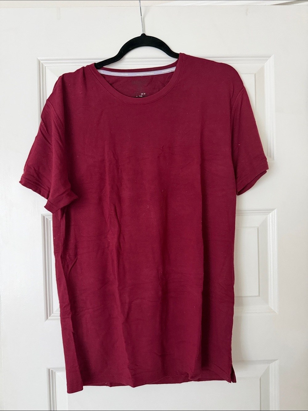 JAMBYS pj set Classic Men's Crew Neck T-Shirt - Burgundy